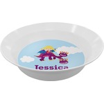 Girl Flying on a Dragon Melamine Bowl (Personalized)