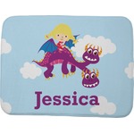 Girl Flying on a Dragon Memory Foam Bath Mat - 48"x36" (Personalized)