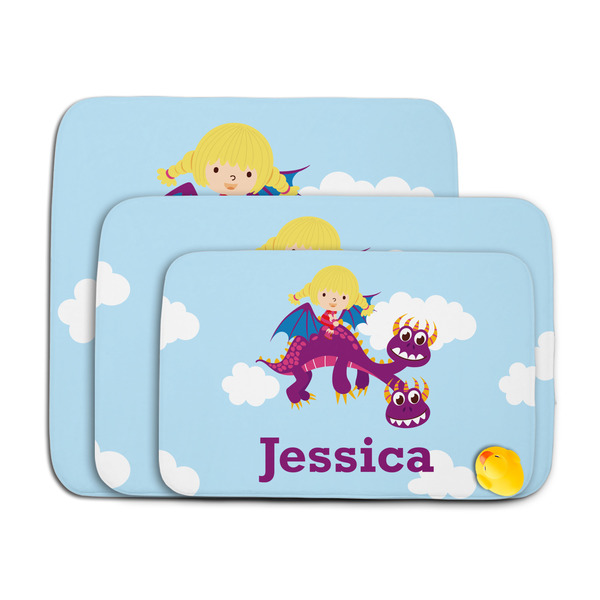Girl Flying on a Dragon Memory Foam Bath Mat - MAIN PARENT