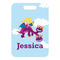 Girl Flying on a Dragon Metal Luggage Tag - Front Without Strap