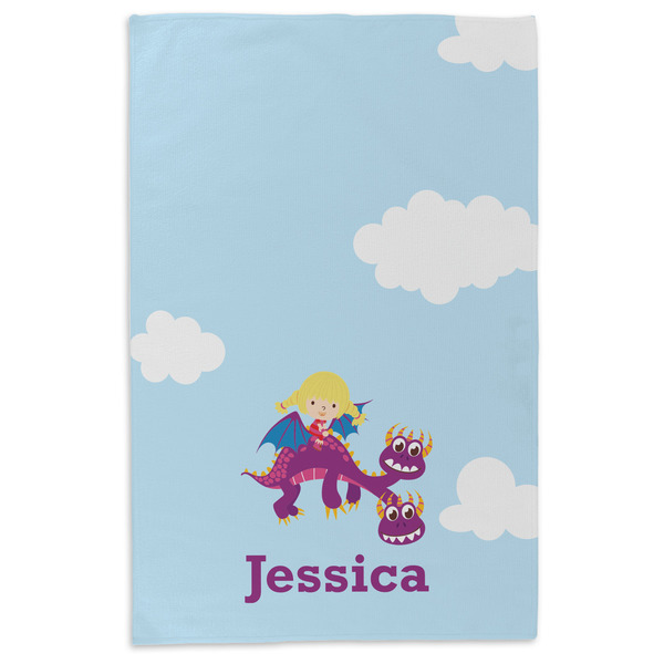 Girl Flying on a Dragon Microfiber Dish Towel - APPROVAL