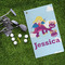 Girl Flying on a Dragon Microfiber Golf Towels - LIFESTYLE