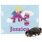 Girl Flying on a Dragon Dog Blanket - Regular (Personalized)