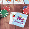 Girl Flying on a Dragon On Table with Poker Chips