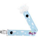 Girl Flying on a Dragon Pacifier Clip (Personalized)