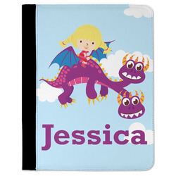 Girl Flying on a Dragon Padfolio Clipboard - Large (Personalized)