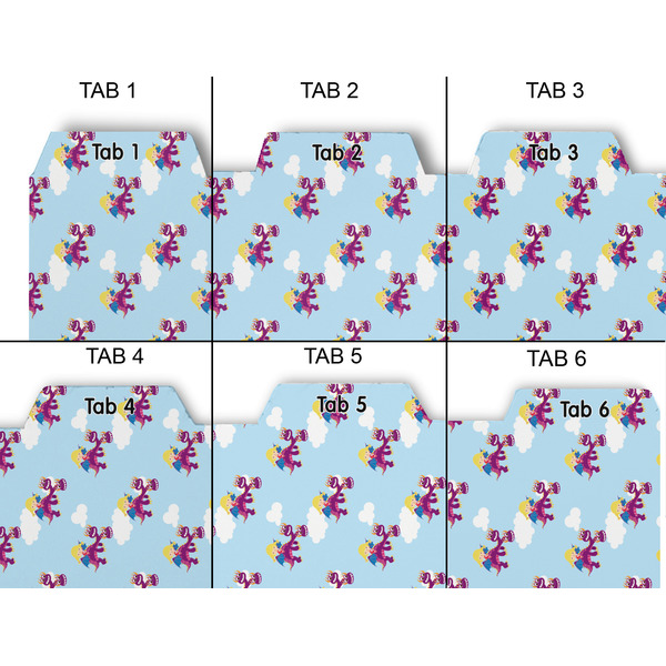 Girl Flying on a Dragon Page Dividers - Set of 6 - Approval