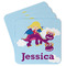 Girl Flying on a Dragon Paper Coasters - Front/Main