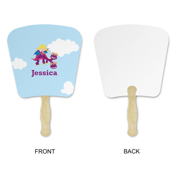 Girl Flying on a Dragon Paper Fans - Approval