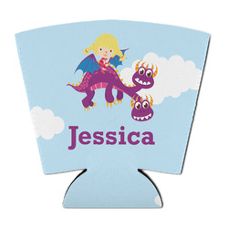 Girl Flying on a Dragon Party Cup Sleeve - with Bottom (Personalized)