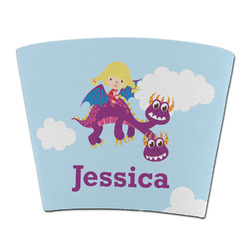 Girl Flying on a Dragon Party Cup Sleeve - without bottom (Personalized)
