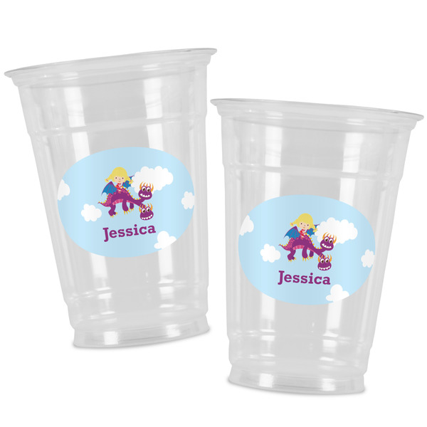 Girl Flying on a Dragon Party Cups - 16oz - Alt View