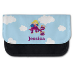 Girl Flying on a Dragon Canvas Pencil Case w/ Name or Text