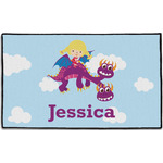 Girl Flying on a Dragon Door Mat - 60"x36" (Personalized)