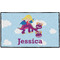 Girl Flying on a Dragon Door Mat - 60"x36" (Personalized)
