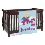 Girl Flying on a Dragon Baby Blanket (Personalized)