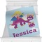 Girl Flying on a Dragon Personalized Blanket