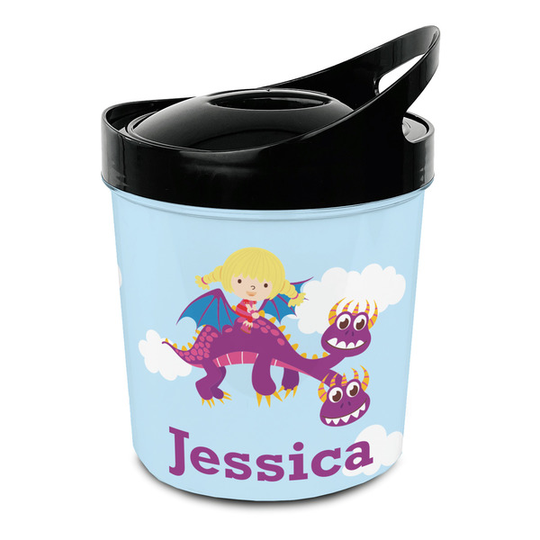 Custom Girl Flying on a Dragon Plastic Ice Bucket (Personalized)