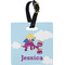 Girl Flying on a Dragon Personalized Square Luggage Tag