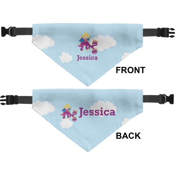 Girl Flying on a Dragon Pet Bandana Approval