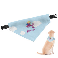 Girl Flying on a Dragon Dog Bandana - Large (Personalized)