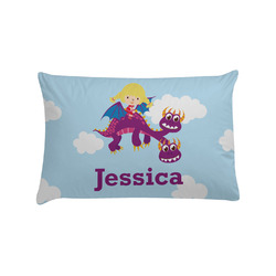 Girl Flying on a Dragon Pillow Case - Standard (Personalized)