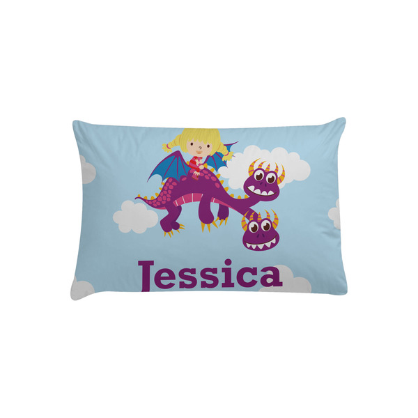 Custom Girl Flying on a Dragon Pillow Case - Toddler (Personalized)