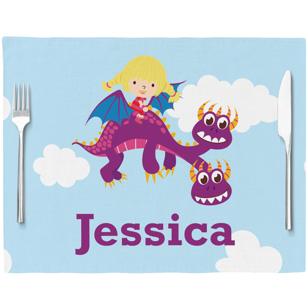 Girl Flying on a Dragon Placemat with Props