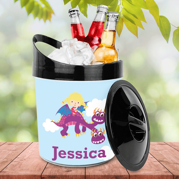 Girl Flying on a Dragon Plastic Ice Bucket - LIFESTYLE