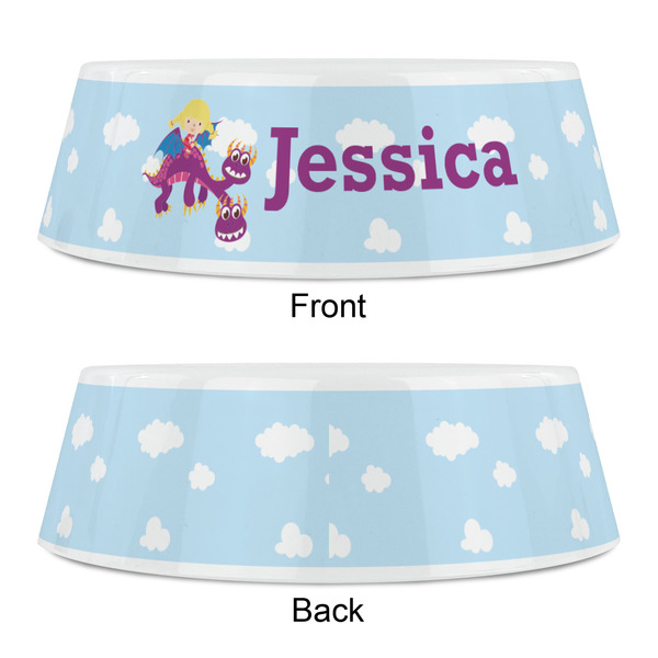 Girl Flying on a Dragon Plastic Pet Bowls - Small - APPROVAL