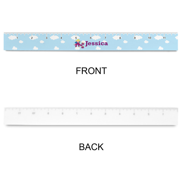 Girl Flying on a Dragon Plastic Ruler - 12" - APPROVAL