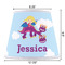 Girl Flying on a Dragon Poly Film Empire Lampshade - Dimensions