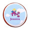 Girl Flying on a Dragon Printed Icing Circle - Medium - On Cookie