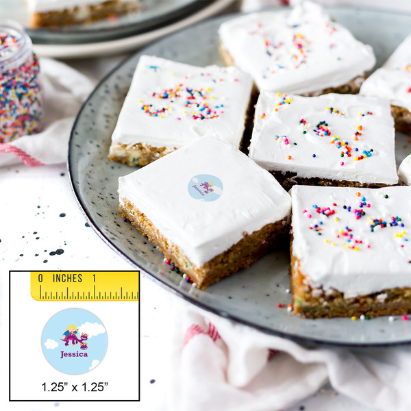 Girl Flying on a Dragon Printed Icing Circle - XSmall - In Context