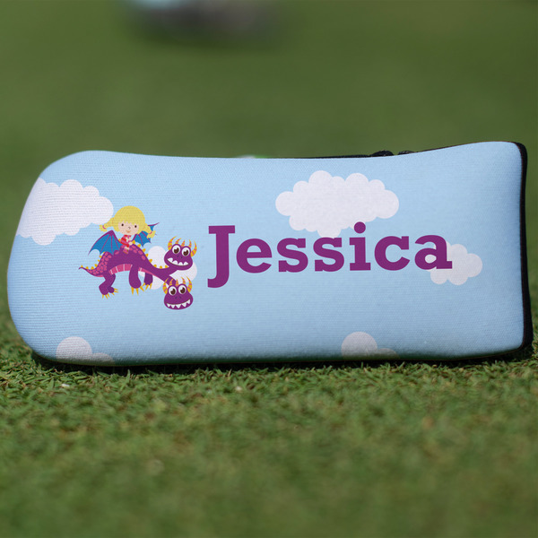 Custom Girl Flying on a Dragon Blade Putter Cover (Personalized)