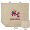 Girl Flying on a Dragon Reusable Cotton Grocery Bag - Front & Back View