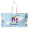 Girl Flying on a Dragon Large Rope Tote Bag - Front View