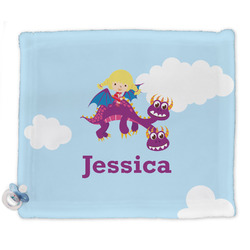 Girl Flying on a Dragon Security Blankets - Double Sided (Personalized)