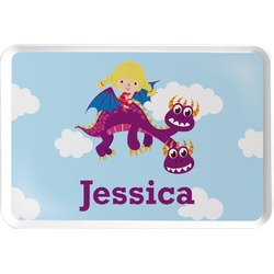 Girl Flying on a Dragon Serving Tray (Personalized)