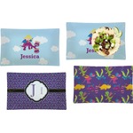 Girl Flying on a Dragon Set of 4 Glass Rectangular Lunch / Dinner Plate (Personalized)