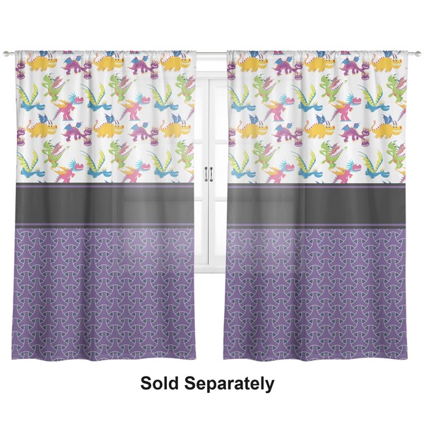 Girl Flying on a Dragon Sheer Curtains