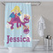 Girl Flying on a Dragon Shower Curtain Lifestyle