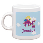 Girl Flying on a Dragon Espresso Cup (Personalized)