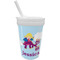 Girl Flying on a Dragon Sippy Cup with Straw (Personalized)