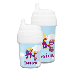 Girl Flying on a Dragon Sippy Cup (Personalized)