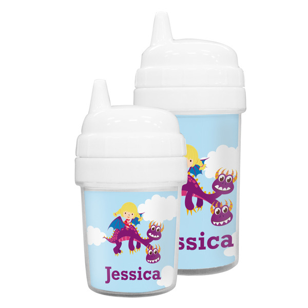 Girl Flying on a Dragon Sippy Cups