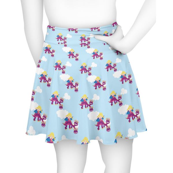 Girl Flying on a Dragon Skater Skirt - Back