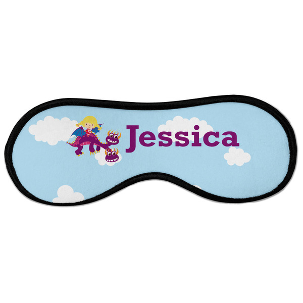Girl Flying on a Dragon Sleeping Eye Mask - Front Large