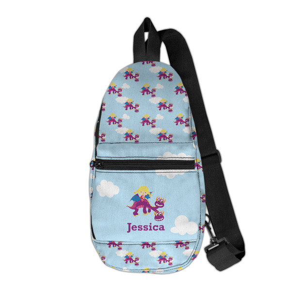 Custom Girl Flying on a Dragon Sling Bag (Personalized)