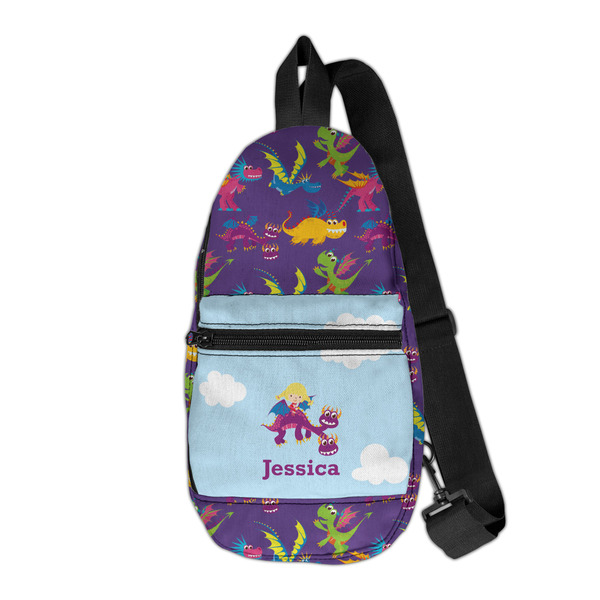 Custom Girl Flying on a Dragon Sling Bag (Personalized)